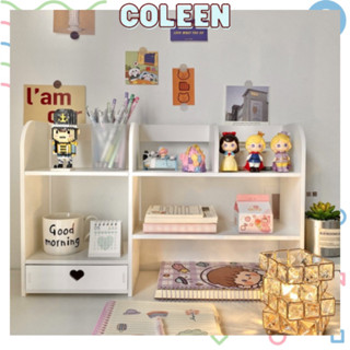 Kệ Decor PVC Trắng Nhiều Tầng COLEEN Đựng Sách Trang Trí Bàn Học