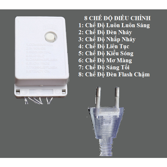 SỬ DỤNG ĐIỆN 220V. Dây Đèn Ngôi Sao 10 mét Trang Trí Phòng,Nhà Cửa, Tiệc Tùng , Noel , Đám Cưới , Không Gian Quán, vv