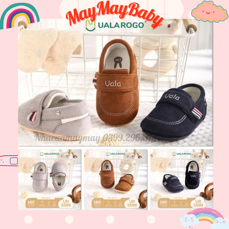 Giày tập đi UALA&ROGO đế cao su non siêu mềm mịn, chống trơn trợt