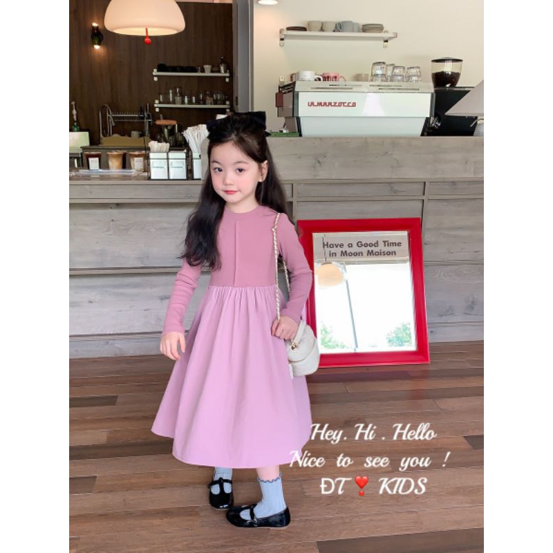 Váy thu đông cho bé.vay xinh cho bé ak.8 đến 25kg.hình thật trải sàn ak