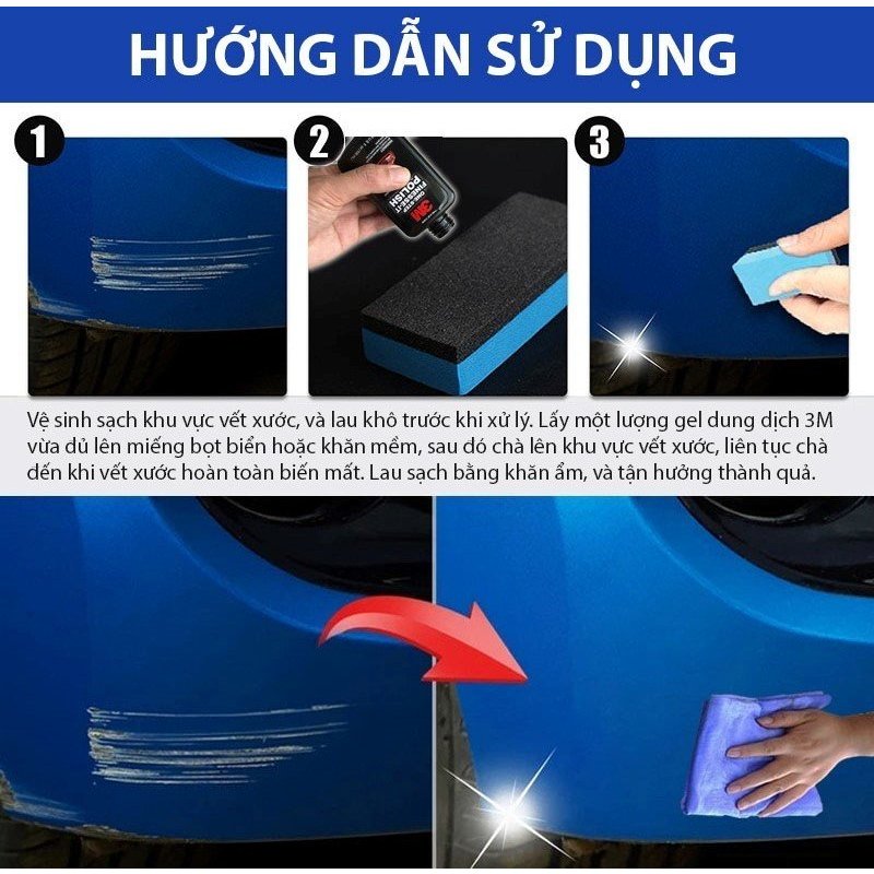 Dung dịch tẩy xước, đánh bóng sơn xe, tẩy vết ố sơn 3M - Dung tích 50ml, 100ml