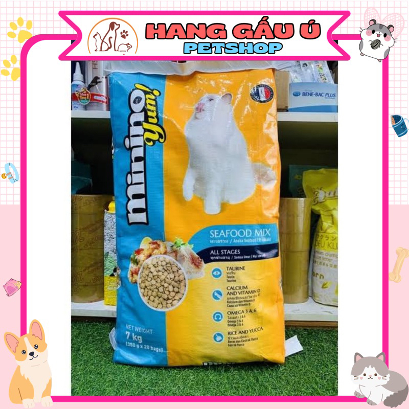 1 bao thức ăn mèo Minino Yum 7kg (20 gói x 350g)
