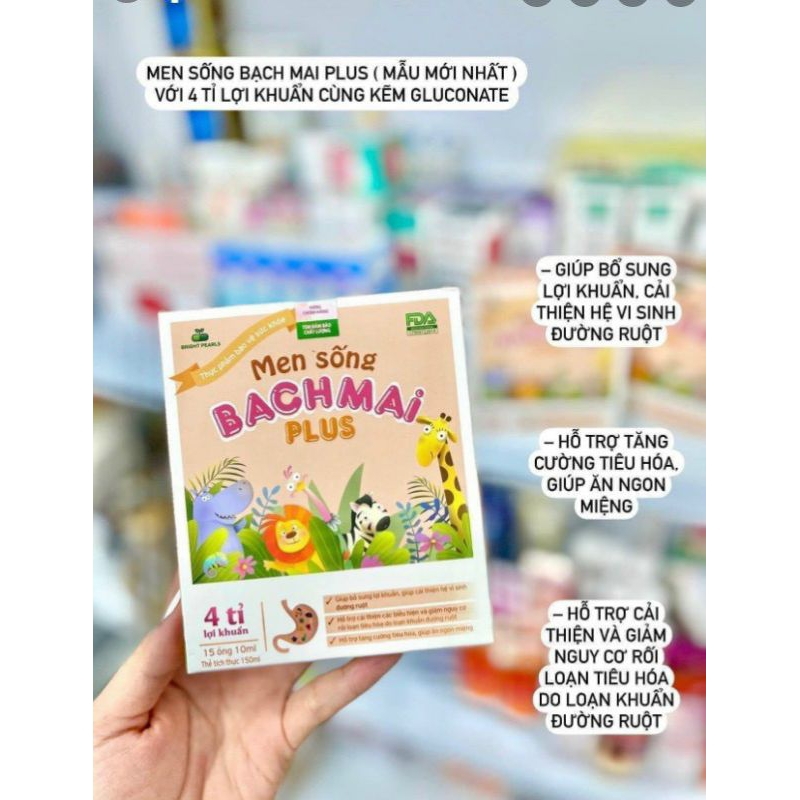 Men sống bạch mai plus.enzym tiêu hóa