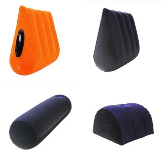 [Che Tên] Ghế Tình Nhân Đệm Mông Bơm Hơi Có Tay Vịn Màu Cam - Ghế Đệm Tình Yêu Tây Cầm Hình Tam Giác