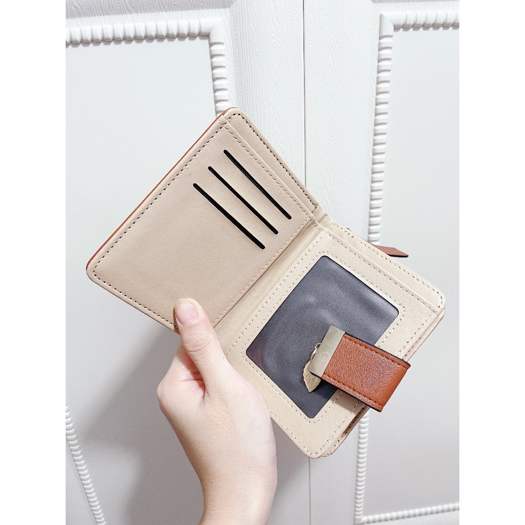 Ví nữ cầm tay dáng gập, nút bấm, ví giá rẻ cho học sinh sinh viên 2023