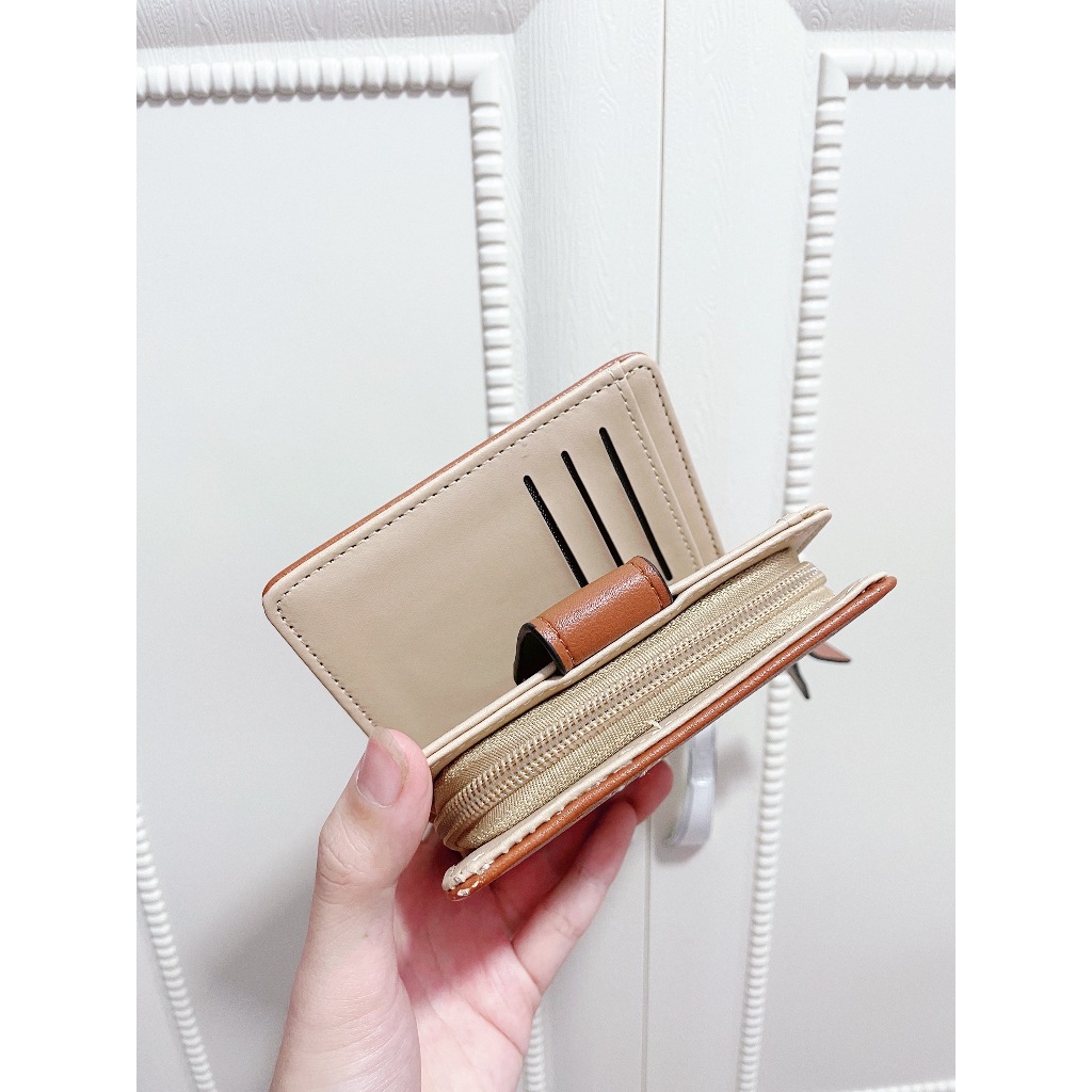 Ví nữ cầm tay dáng gập, nút bấm, ví giá rẻ cho học sinh sinh viên 2023