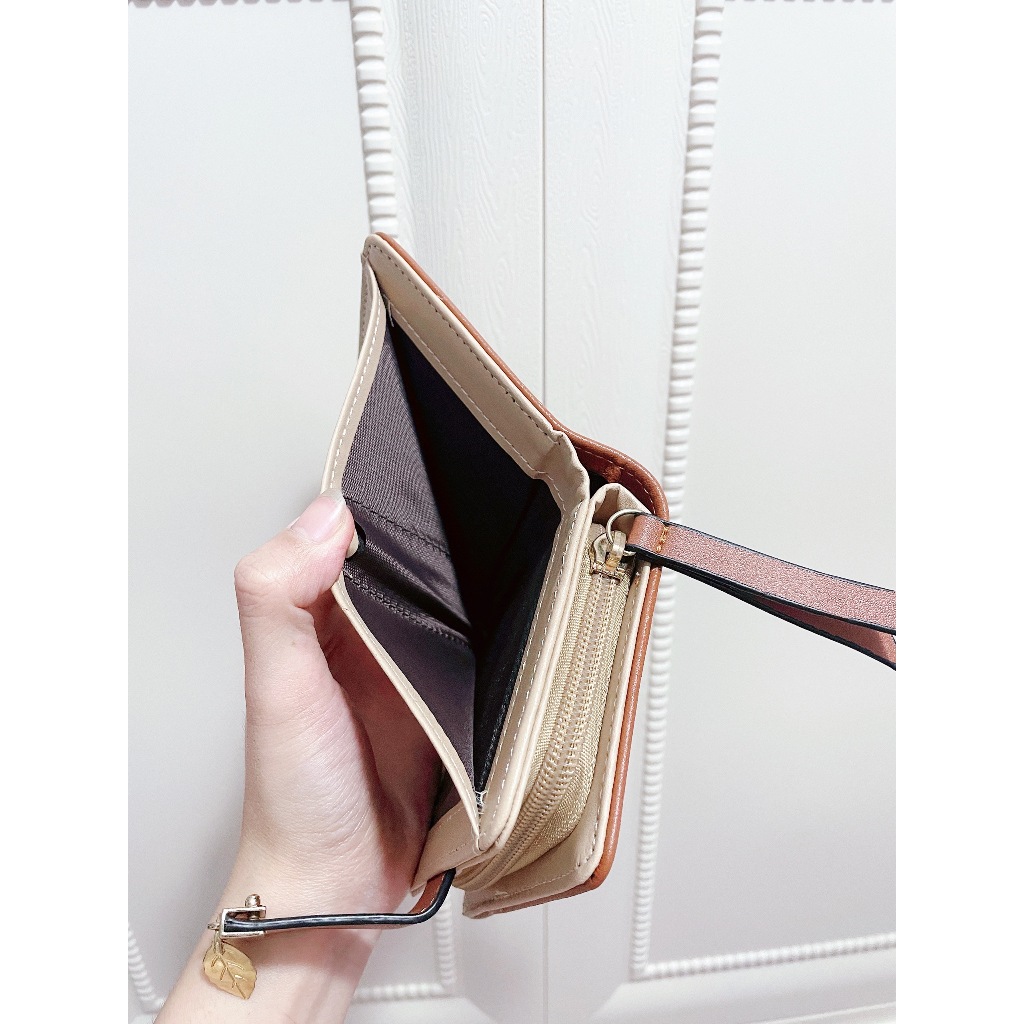 Ví nữ cầm tay dáng gập, nút bấm, ví giá rẻ cho học sinh sinh viên 2023