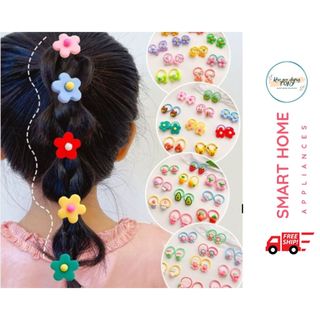 Set 100 dây buộc tóc dễ thương - Chun buộc tóc nơ Hàn Quốc - Phụ kiện tóc nơ