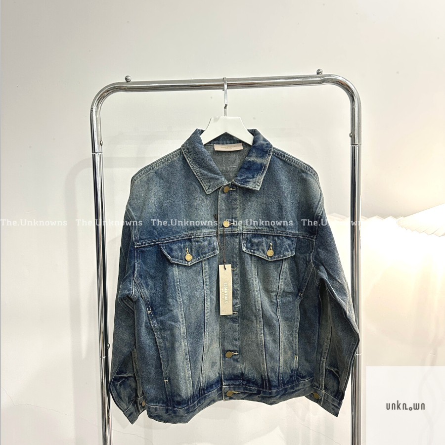 👑👑-Áo Khoác Denim FOG Essentials Blue Jeans Jacket,áo khoác jean FOG cao cấp