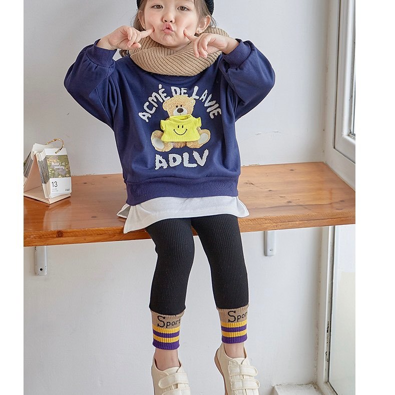 Quần legging lót Nỉ nhung Quảng châu siêu ấm cho bé gái 9-28kg _SAMKID