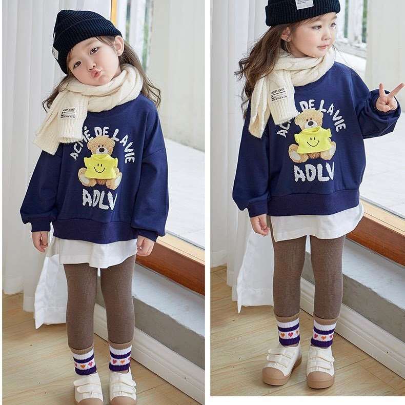 Quần legging lót Nỉ nhung Quảng châu siêu ấm cho bé gái 9-28kg _SAMKID