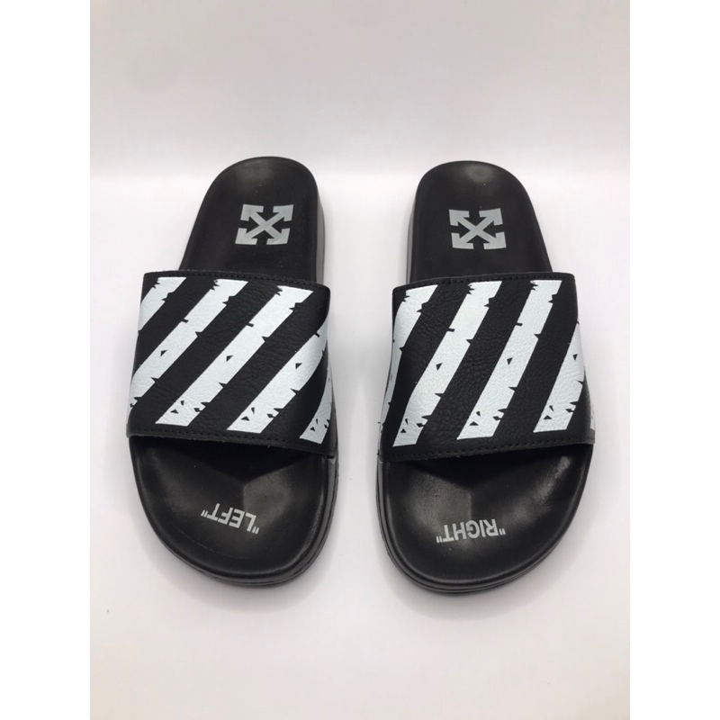 Dép Nam thời trang off quai da kẻ trắng . Sẵn sỉ 38-43