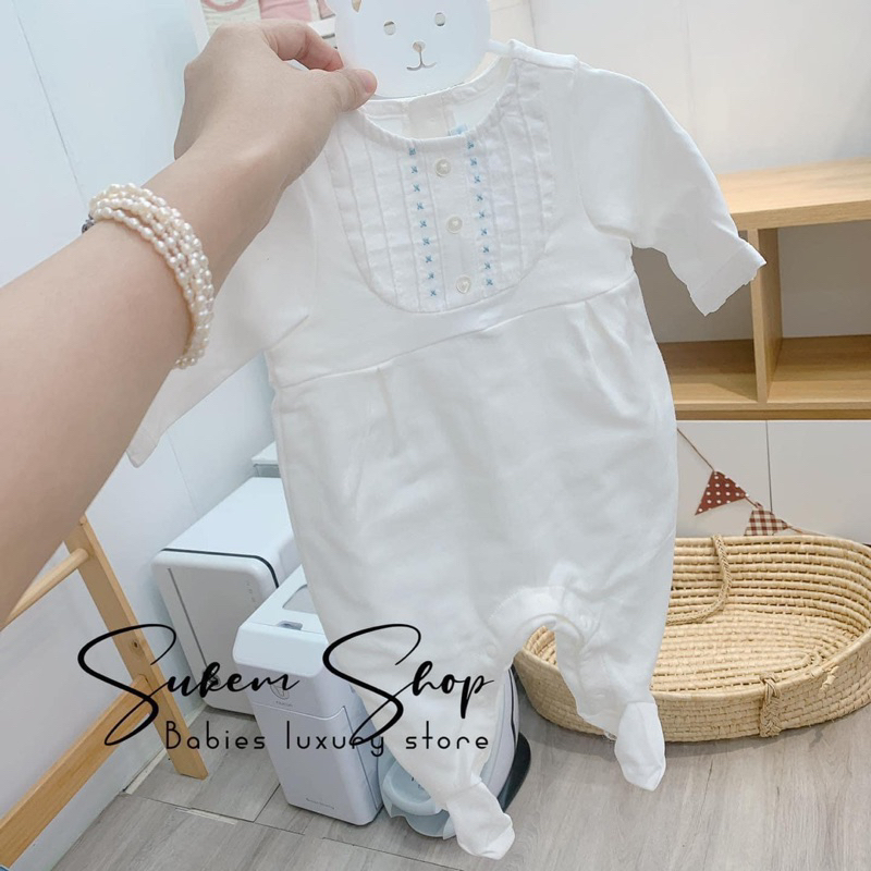 Nous-body sơ sinh liền tất đóng hộp cao cấp size newborn, 0/3m, 3/6m