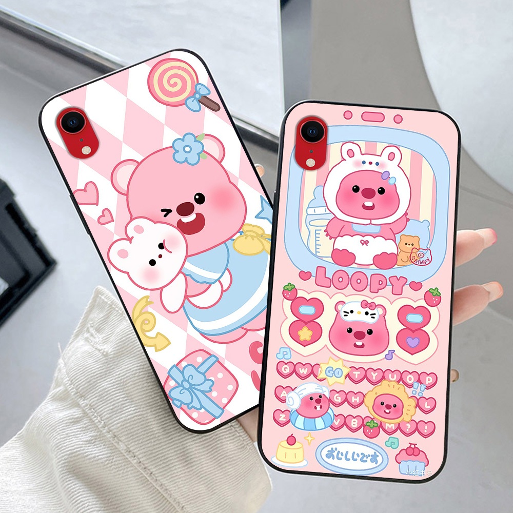 Ốp lưng Iphone XR in hình loopy super cute hồng