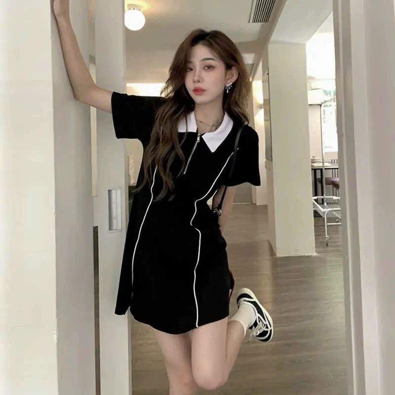 Đầm polo cổ kéo khoá bigsize