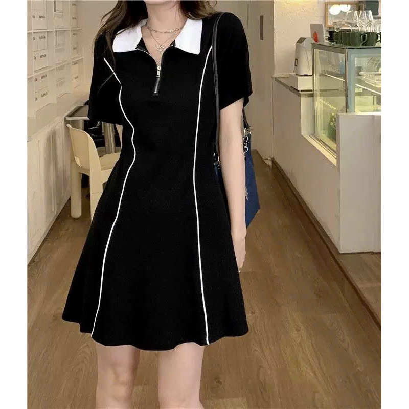 Đầm polo cổ kéo khoá bigsize