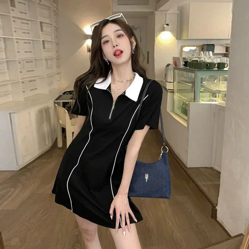 Đầm polo cổ kéo khoá bigsize