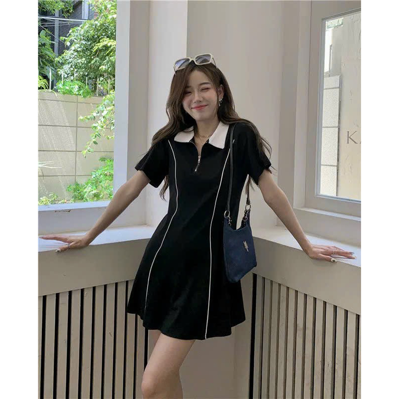 Đầm polo cổ kéo khoá bigsize