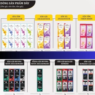 Dầu gội, dầu xả, sữa tắm Enchentuer, Romano, Gervenne