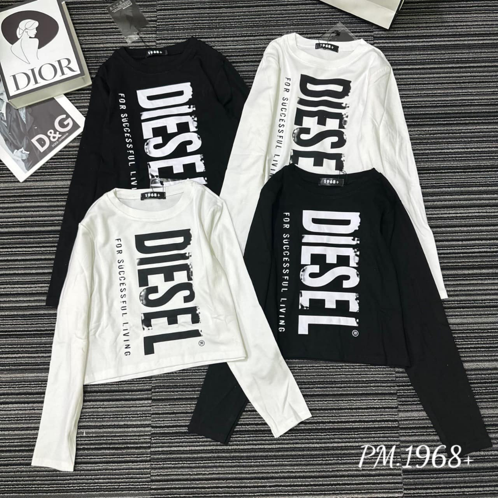 Áo phông zip in chữ croptop dài tay 2 màu