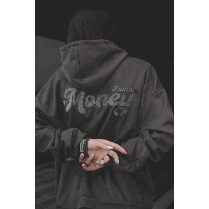 Áo hoodie oversize 💸 FREESHIP 💸 da lộn MONEY | Unisex nam nữ FIT 40-75kg