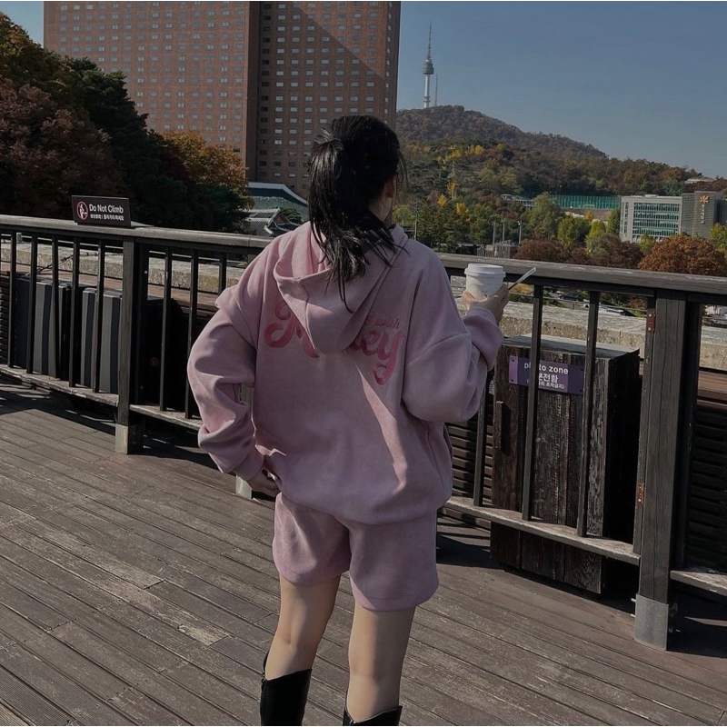 Áo hoodie oversize 💸 FREESHIP 💸 da lộn MONEY | Unisex nam nữ FIT 40-75kg