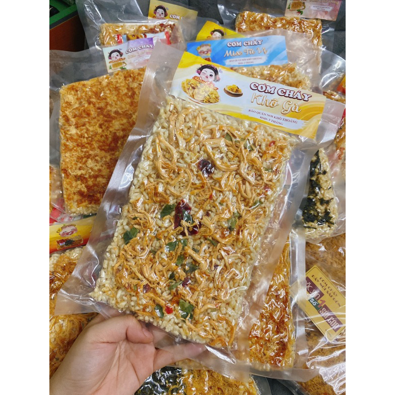 Cơm Cháy Mix Vị  Bò - Gà - Rong Biển - Siêu Ruốc - Tép Sấy