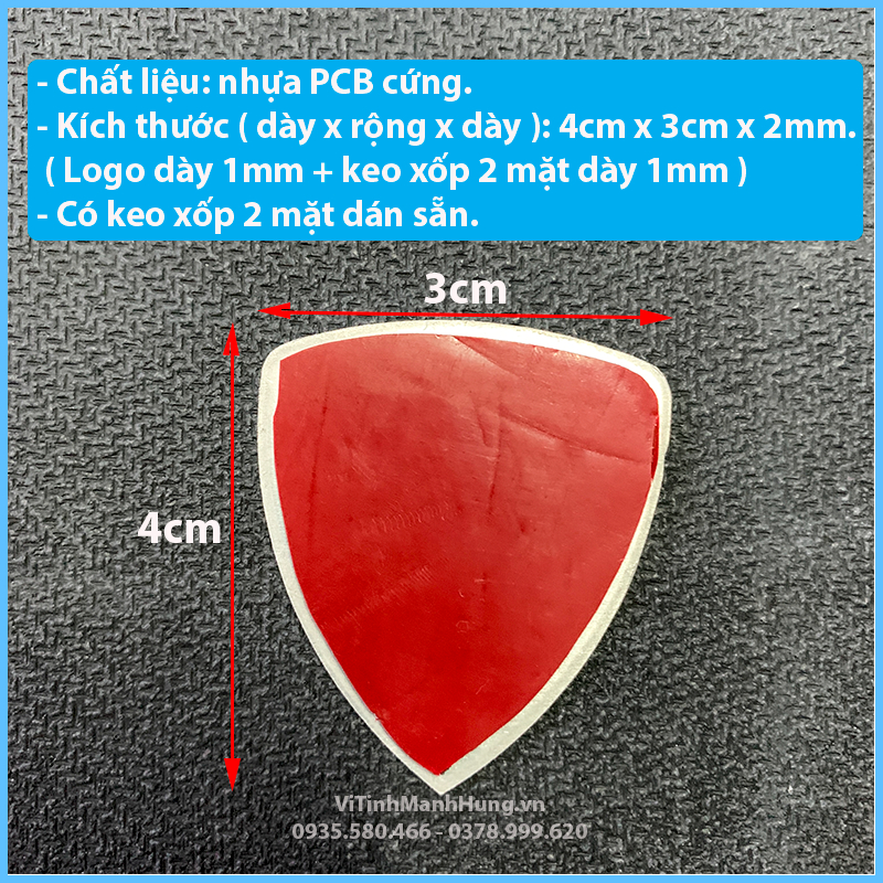 Logo ROG 3x4cm, dán trang trí máy tính.