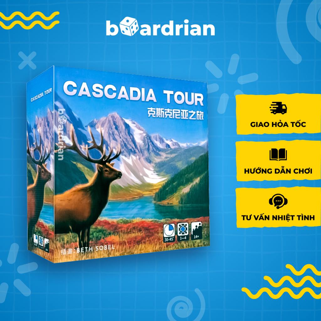 CASCADIA - Trò chơi board game xếp hình phiên bản Trung Quốc