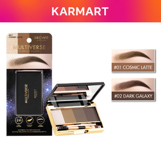 Bảng Phấn Lông Mày 4 Màu BROWIT Chất Phấn Siêu Mịn Bám Màu Cực Tốt Multiverse Eyebrow Palette