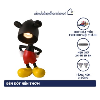 Đèn đốt nến thơm Mickey có hẹn giờ bật tắt - chỉnh cao thấp - chỉnh độ sáng - tặng kèm bóng