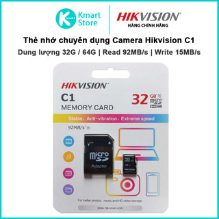 Thẻ nhớ hikvision c1 chuyên camera 32gb / 64gb - hàng chính hãng