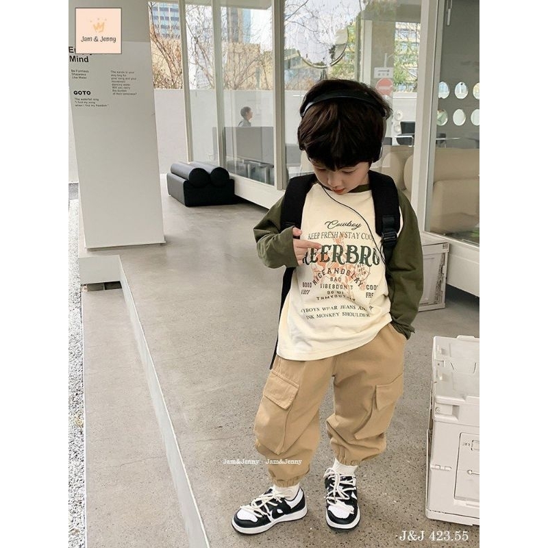 Bộ BT J&J áo cotton quần kaki túi hộp