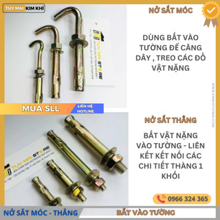 Nở sắt móc , nở sắt thẳng , bu lông nở , tắc kê sắt đủ cỡ