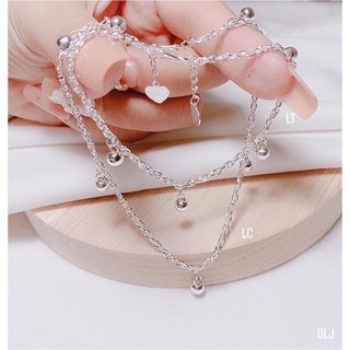 Lắc tay / Lắc chân bạc bi xoắn chất liệu bạc ta - Lily Silver