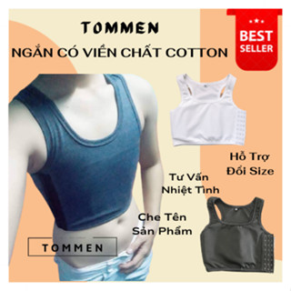 Áo Nịt Ngực TomBoy [ Có Bản Nịt Trước Ngực] - loại ngắn có viền chất cotton ( trans - sb )