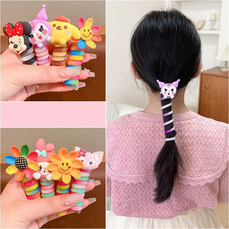 Dây Buộc Tóc Nhiều Màu Sắc Hình Động Vật Hoạt Hình Đáng Yêu Cho Trẻ Em 🌸free ship🌸