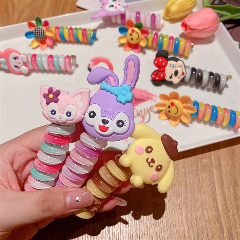 Dây Buộc Tóc Nhiều Màu Sắc Hình Động Vật Hoạt Hình Đáng Yêu Cho Trẻ Em 🌸free ship🌸