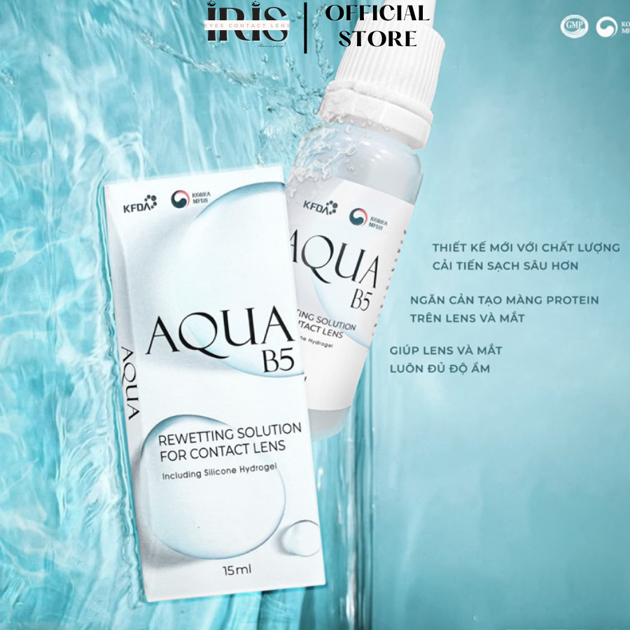 COMBO NƯỚC NGÂM LENS + NHỎ AQUA B5 CHÍNH HÃNG