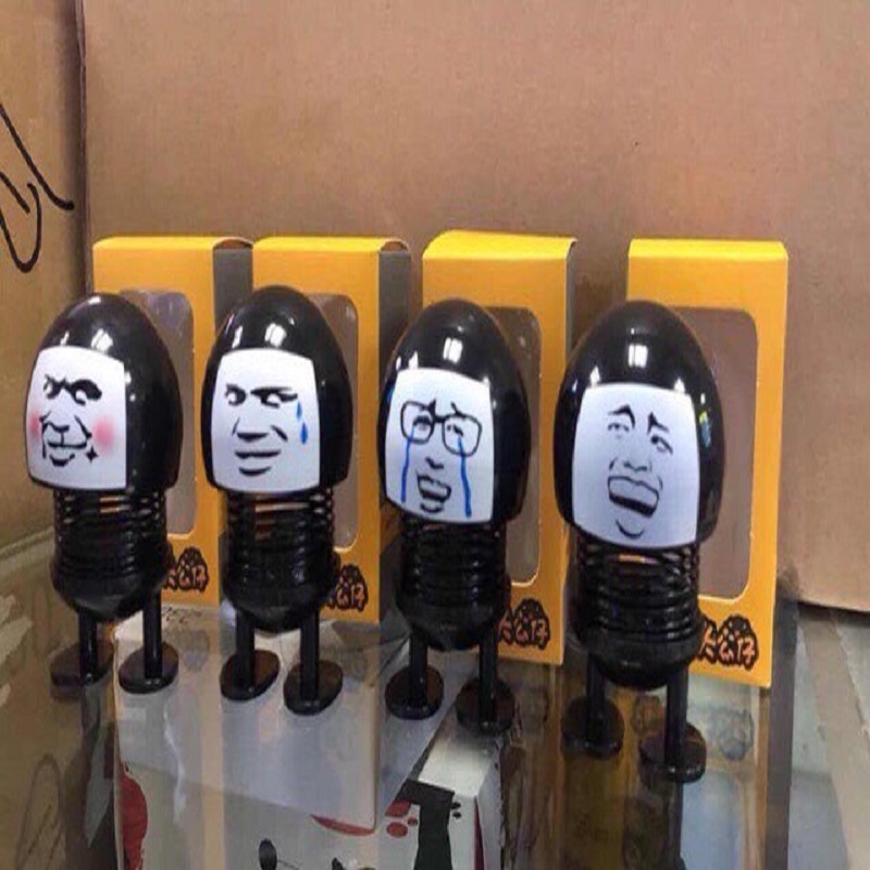 Set 6 thú nhún icon mini kèm hộp-  Thú Nhún icon con lắc lò xo đồ chơi siêu nhân - Siêu Chất - Siêu Vui Emoji