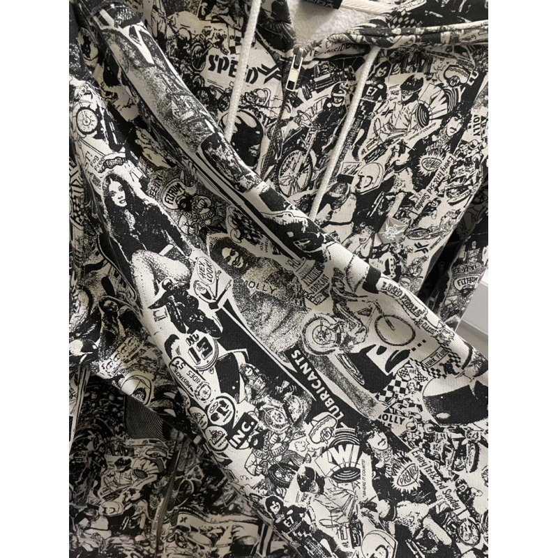 Áo hoodie zip nhiều hình