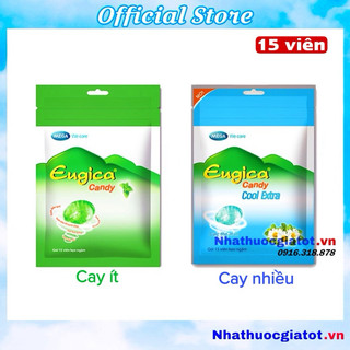 Kẹo ngậm thảo dược eugica candy cực the mát - túi zip 15 viên