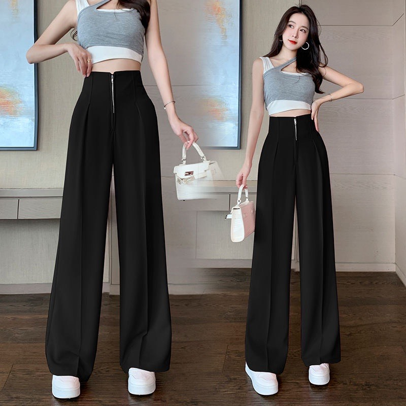 Quần ống rộng culottes cạp liền xuốt eo khóa trước chất cao cấp. Quần suông hack dáng cực HOTT | BigBuy360 - bigbuy360.vn