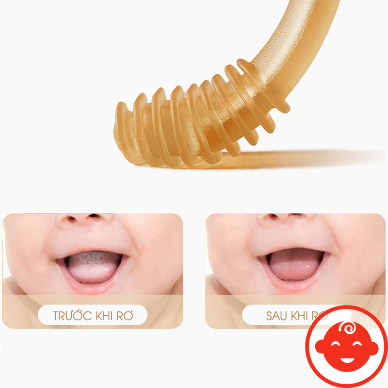 Sét rơ lưỡi bàn chải silicon cao cấp cho bé từ 0-36 tháng