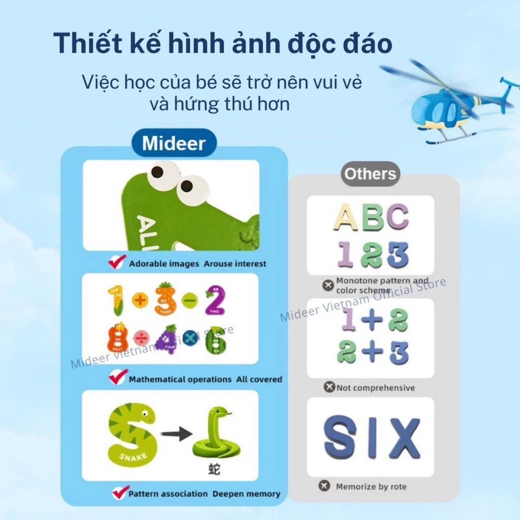 Bảng chữ cái tiếng anh nam châm cho bé Mideer Letter Magnets, Đồ chơi giáo dục cho bé | Bảo An shop