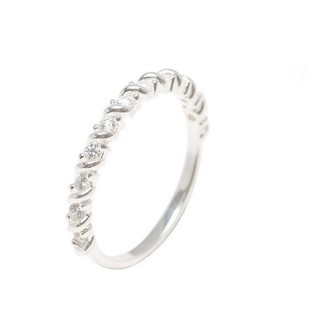 Nhẫn bạc xoắn đá thấp chất liệu bạc ta - Lily Silver