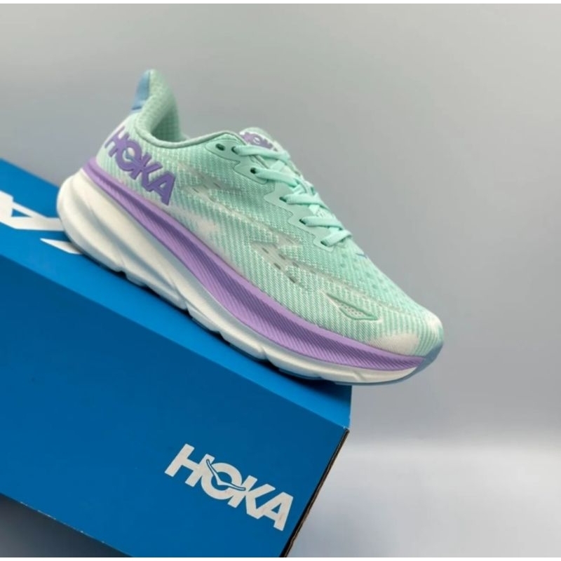 Giày Running Chạy Bộ Nữ Hoka Clifton 9 1127896-SOLM - Tặng Kèm Tất Xịn
