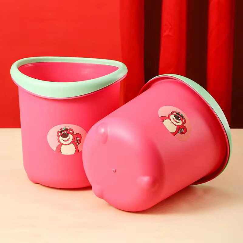 Thùng Đựng Rác Cao Cấp Hình Gấu Dâu Lotso Dễ Thương - Thùng đựng đồ đa năng - Mẫu Hot mới nhất
