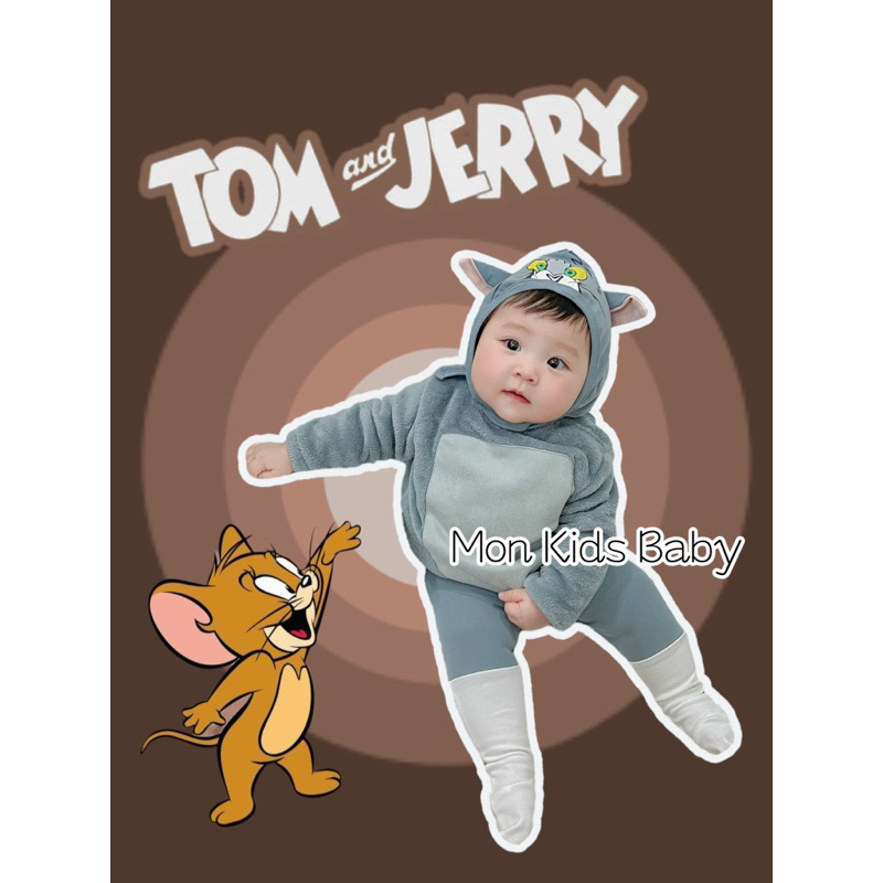 Set 3 chi tiết Tom&Jerry cho bé 5-15kg bản Trung HÀNG ĐẸP LOẠI 1 ủ lông cho bé