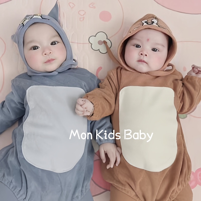 Set 3 chi tiết Tom&Jerry cho bé 5-15kg bản Trung HÀNG ĐẸP LOẠI 1 ủ lông cho bé